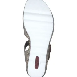 Damen Rieker Sandaletten<67173, Plateau-Sandaletten, Damen, perle