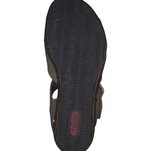 Damen Rieker Sandaletten<68163, Plateau-Sandaletten, Damen, shell