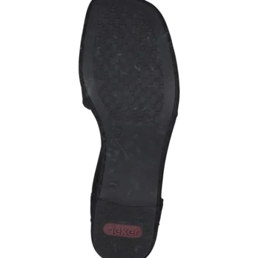 Damen Rieker Sandaletten<62662, Sandaletten, Damen, schwarz/schwarz