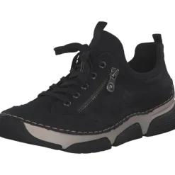 Damen Rieker Klassische- & Business Schuhe<45973, Schnürschuhe, Damen, Schwarz