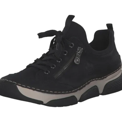 Damen Rieker Klassische- & Business Schuhe<45973, Schnürschuhe, Damen, Schwarz