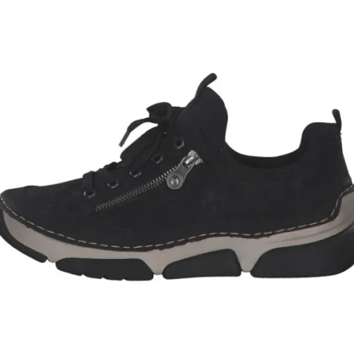 Damen Rieker Klassische- & Business Schuhe<45973, Schnürschuhe, Damen, Schwarz