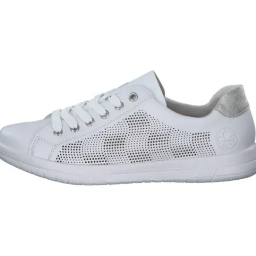 Damen Rieker Klassische- & Business Schuhe<45606, Schnürschuhe, Damen, Weiß