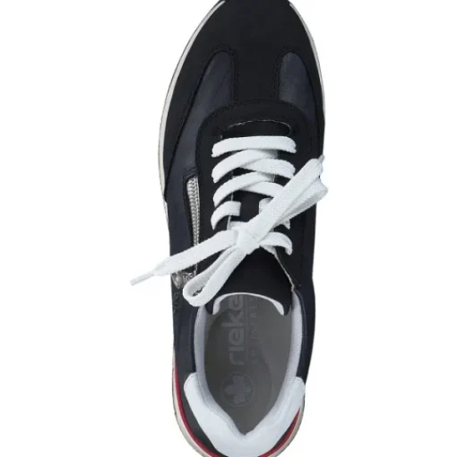 Damen Rieker Klassische- & Business Schuhe<58923, Schnürschuhe, Damen, pazifik/pazifik/weiss