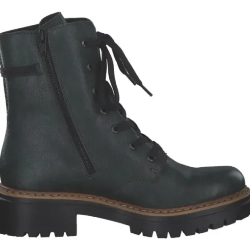 Damen Rieker Stiefel<72637, Schnürstiefel, Damen, tanne/schwarz