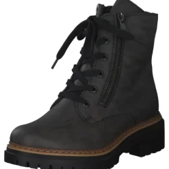 Damen Rieker Stiefel<72611, Schnürstiefeletten, Damen, Grau