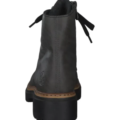 Damen Rieker Stiefel<72611, Schnürstiefeletten, Damen, Grau