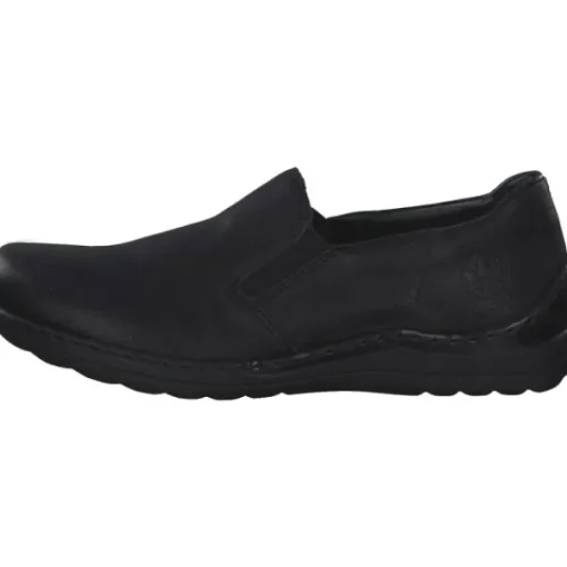 Damen Rieker Slipper<48964, Slipper, Damen, schwarz