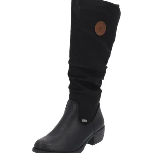 Damen Rieker Stiefel<93157, Stiefel, Damen, Schwarz (Braun/Schwarz)