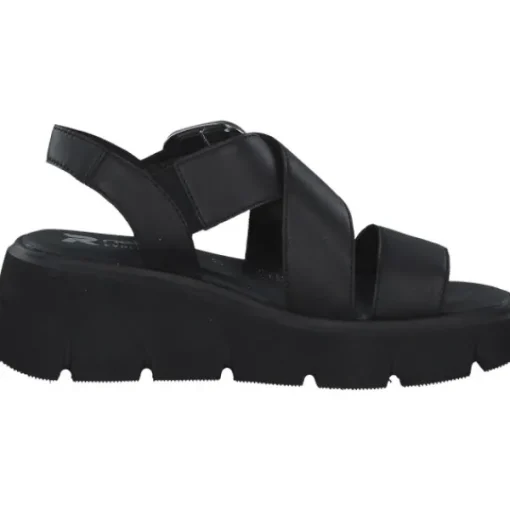 Damen Rieker Sandaletten<Evolution W1550, Plateau-Sandaletten, Damen, Schwarz