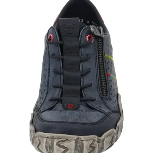Damen Rieker Klassische- & Business Schuhe<L0357, Schnürschuhe, Damen, pazifik/whitelake/rosso