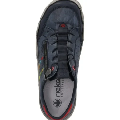 Damen Rieker Klassische- & Business Schuhe<L0357, Schnürschuhe, Damen, pazifik/whitelake/rosso