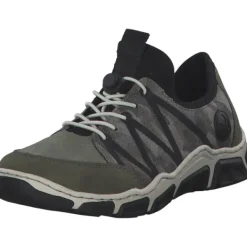 Damen Rieker Klassische- & Business Schuhe | Klassische- & Business Schuhe<L0657, Schnürschuhe, liane/schilf/negro/stein-camo/