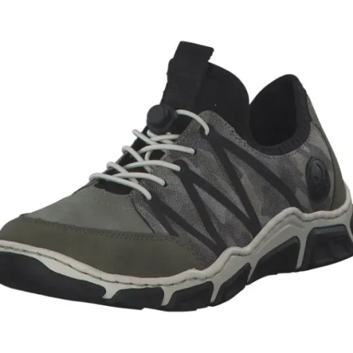 Damen Rieker Klassische- & Business Schuhe | Klassische- & Business Schuhe<L0657, Schnürschuhe, liane/schilf/negro/stein-camo/