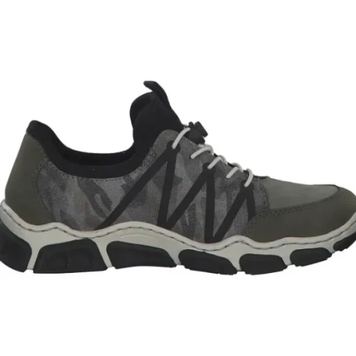 Damen Rieker Klassische- & Business Schuhe | Klassische- & Business Schuhe<L0657, Schnürschuhe, liane/schilf/negro/stein-camo/