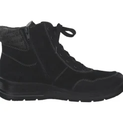 Damen Rieker Stiefel<L7710-00, Schnürstiefel, Damen, schwarz/schwarz/anthrazit