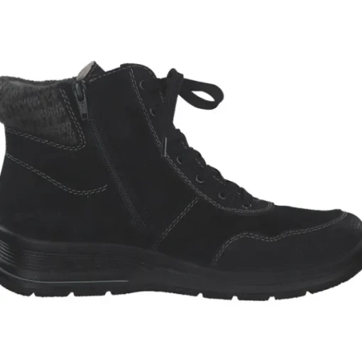 Damen Rieker Stiefel<L7710-00, Schnürstiefel, Damen, schwarz/schwarz/anthrazit