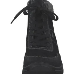 Damen Rieker Stiefel<L7710-00, Schnürstiefel, Damen, schwarz/schwarz/anthrazit