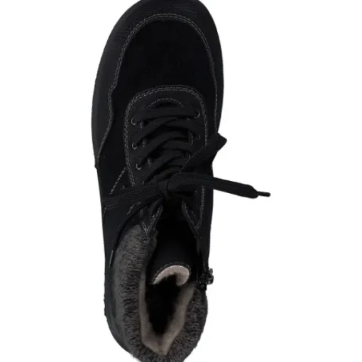 Damen Rieker Stiefel<L7710-00, Schnürstiefel, Damen, schwarz/schwarz/anthrazit