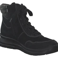 Damen Rieker Stiefel<L7710-00, Schnürstiefel, Damen, schwarz/schwarz/anthrazit