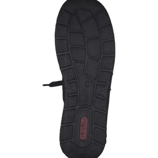 Damen Rieker Stiefel<L7710-00, Schnürstiefel, Damen, schwarz/schwarz/anthrazit