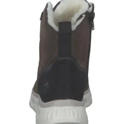 Damen Rieker Stiefel<M6012-25, Schnürstiefel, Damen, erde/schwarz