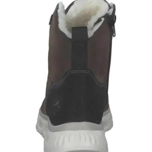 Damen Rieker Stiefel<M6012-25, Schnürstiefel, Damen, erde/schwarz
