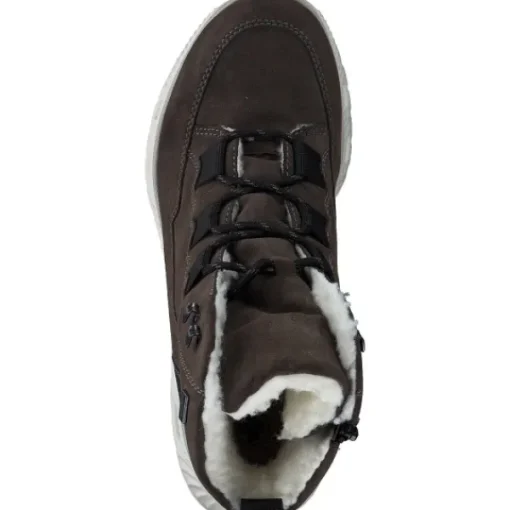 Damen Rieker Stiefel<M6012-25, Schnürstiefel, Damen, erde/schwarz