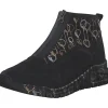 Damen Rieker Stiefel<M4953, Stiefeletten, Damen, schwarz/schwarz-metallic