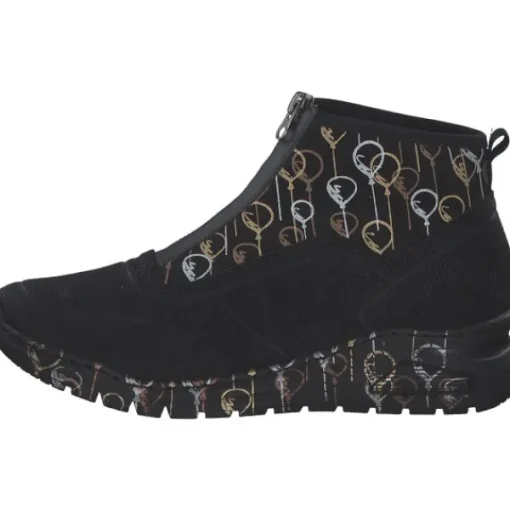 Damen Rieker Stiefel<M4953, Stiefeletten, Damen, schwarz/schwarz-metallic