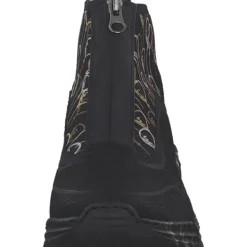 Damen Rieker Stiefel<M4953, Stiefeletten, Damen, schwarz/schwarz-metallic