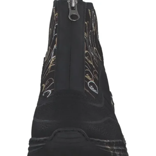 Damen Rieker Stiefel<M4953, Stiefeletten, Damen, schwarz/schwarz-metallic