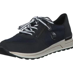 Damen Rieker Klassische- & Business Schuhe<N1411, Schnürschuhe, Damen, Blau