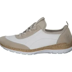 Damen Rieker Klassische- & Business Schuhe<N4253, Schnürschuhe, Damen, perle/weiss/perlcreme