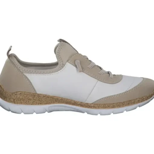 Damen Rieker Klassische- & Business Schuhe<N4253, Schnürschuhe, Damen, perle/weiss/perlcreme