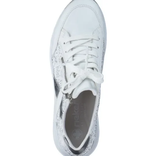 Damen Rieker Klassische- & Business Schuhe<N1403, Schnürschuhe, Damen, weiss/bianco/silber