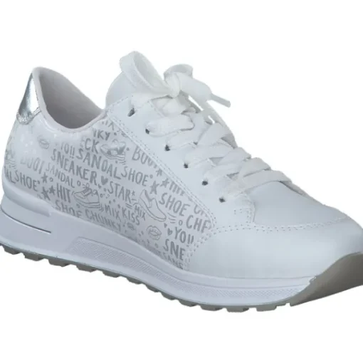 Damen Rieker Klassische- & Business Schuhe<N1403, Schnürschuhe, Damen, weiss/bianco/silber