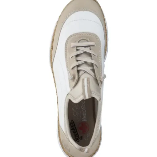 Damen Rieker Klassische- & Business Schuhe<N4253, Schnürschuhe, Damen, perle/weiss/perlcreme