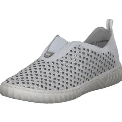 Damen Rieker Slipper<N0965, Slipper, Damen, weiss/cement