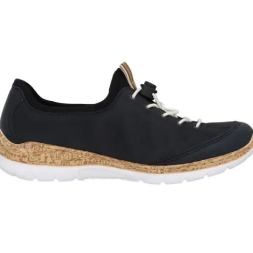 Damen Rieker Sneakers<N4263, Sneakers Low, Damen, Pazifik Marine Schwarz