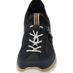 Damen Rieker Sneakers<N4263, Sneakers Low, Damen, Pazifik Marine Schwarz