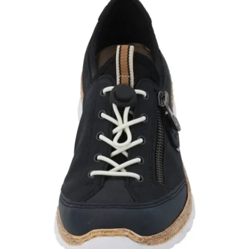 Damen Rieker Sneakers<N4263, Sneakers Low, Damen, Pazifik Marine Schwarz