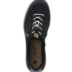 Damen Rieker Sneakers<N4263, Sneakers Low, Damen, Pazifik Marine Schwarz