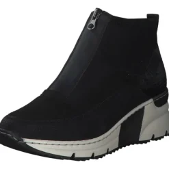Damen Rieker Stiefel<N6352, Stiefeletten, Damen, Schwarz