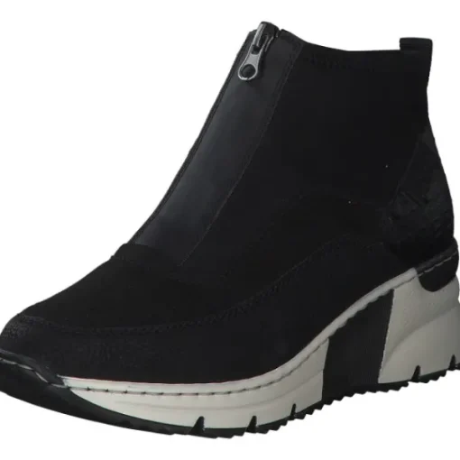 Damen Rieker Stiefel<N6352, Stiefeletten, Damen, Schwarz