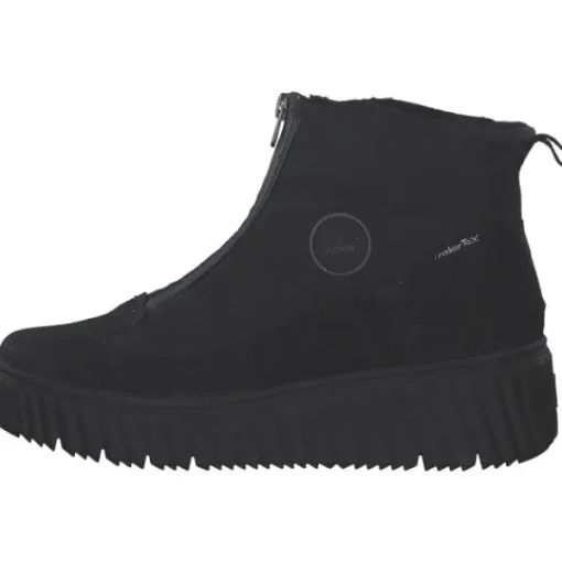 Damen Rieker Stiefel<N2550-00, Winterstiefel, Damen, Schwarz/Schwarz