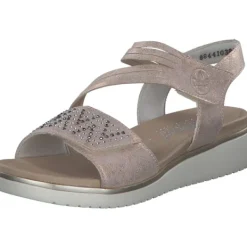 Damen Rieker Sandaletten<V3764, Keilsandaletten, Damen, rosegold