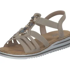 Damen Rieker Sandaletten<V0649, Keilsandaletten, Damen, ginger