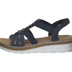Damen Rieker Sandaletten<V1206, Keilsandaletten, Damen, Blau