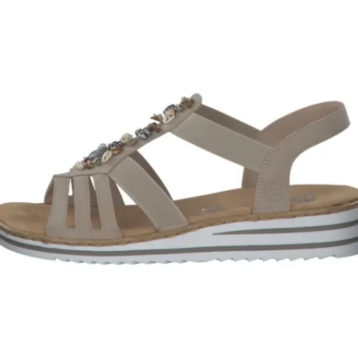 Damen Rieker Sandaletten<V0649, Keilsandaletten, Damen, ginger